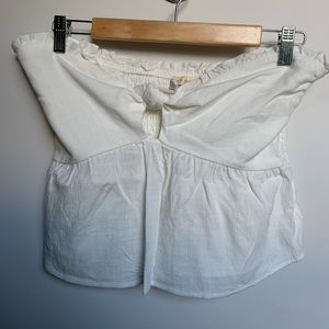 La Hearts Tops - LA Hearts Tie Front Ruffle Tube Top La Hearts Tops - LA Hearts Tie Front Ruffle Tube Top